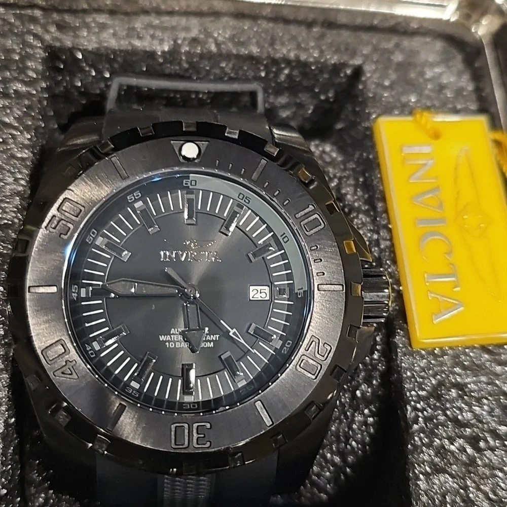 Invicta Black and Silver Dive Watch